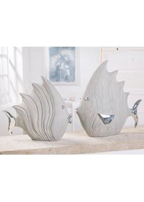 Casablanca by Gilde Dierfiguur Figuur vis (1 stuk) beelden & sculpturen grijs