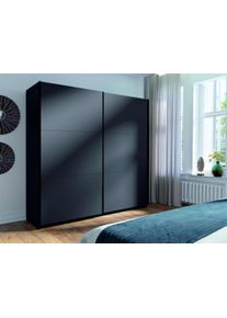 Home Affaire Kledingkast Fresno linnenkast met 5 planken en kledingstang Garderobe met 2 schuifdeuren, B/H/D 200/207/62 cm kledingkasten grijs