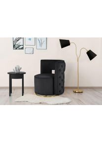 Kayoom Fauteuil Draaistoel Beverly 125, draaibaar, frame van staal, fluweelachtige oppervlakte (1 stuk) fauteuils