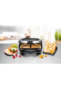 Rommelsbacher Sandwichmaker ST 1000 voor 2 amerikaanse xl toasts (ongeveer 12 x 12 cm) tosti apparaten zwart