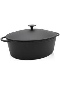 Krüger Krüger Braadpan Gietijzeren gansbraadpan met deksel RUSTICA, 34 x 27 x 12,5 cm (1-delig) braadpannen
