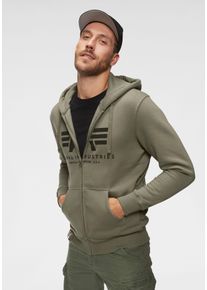 Alpha Industries Capuchonsweatvest BASIC ZIP HOODY heren sweatvesten maat S groen