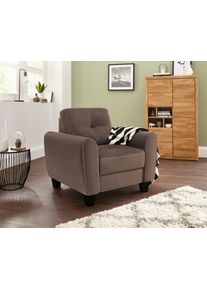 Sit & More sit&more Fauteuil Varese inclusief binnenvering fauteuils maat Luxe-microvezel ALTARA NUBUCK® bruin