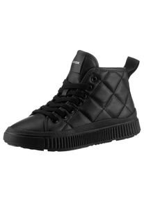 Geox Sneakers J LAQUINNY GIRL B High top sneaker, veterschoenen, vrijetijdsschoen met rits meisjes sneakers maat 29 zwart