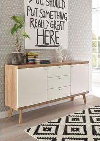 Andas Dressoir MERLE in scandinavisch design, breedte 160 cm dressoirs bruin