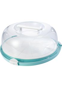 keeeper Keukentransportbox Emilio Taartenstandaard met snijgroeven, serveerblad, hoogte 13,5 cm (1-delig) bakaccessoires blauw