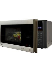 LG Magnetron MS 2595 CIS Smart Inverter technologie, echt glazen front magnetrons zilver(kleur)