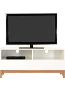 WOODMAN Tv-meubel Elinee Breedte 120 cm, in trendy Scandinavische look, FSC lowboards wit
