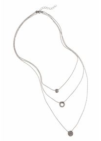 Firetti Ketting met hanger Layering-ketting met 3 ronde hangers dames kettingen zilver(kleur)