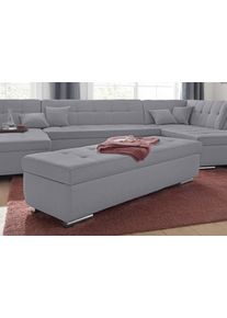 DOMO collection Hocker Aversa hockers maat Structuur zacht grijs