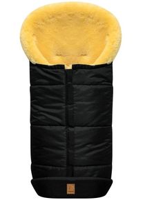 Heitmann Felle Voetenzak Eisbärchen - Lamsvacht wintervoetsak - Premium kwaliteit met echte lamsvacht, voor kinderwagen & buggy, 6 gordelsleuven,