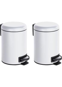 Wenko Tissue-emmer Leman (set, 2 stuks) pedaalemmers zwart