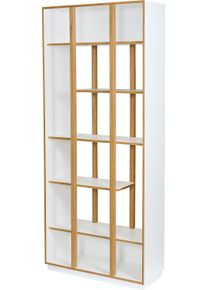 WOODMAN Boekenkast Newbury in een geweldige scandinavische look, fsc-gecertificeerd boekenkasten wit