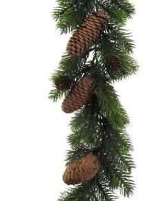 Creativ deco Winterse kunstplant Kerstversiering, kerstguirlande Guirlande met dennenappels, lengte 180 cm kunstguirlandes groen