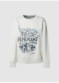Pepe Jeans Sweatshirt BEDA bedrukt, met ronde hals dames truien & sweaters maat M wit