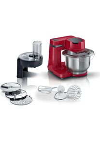 Bosch Keukenmachine MUMS2EB01 MUM Serie 2 Continu rasp- en snijapparaat, 3 raspschijven, patisserieset edelstaal keukenmachines rood