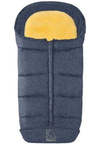 Heitmann Felle Voetenzak Eisbärchen - Comfort 2 in 1 lamsvacht wintervoetsak - Premium kwaliteit dames pantoffels blauw