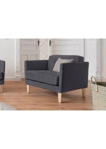 Andas Fauteuil Raadal in scandinavische look, met capitonnage, design by morten georgsen fauteuils maat Luxe-microvezel zacht grijs