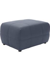 DOMO collection Hocker BRANDON kleine uitvoering, passend bij 'brandon' van leer en luxe-imitatieleer hockers maat Leer blauw