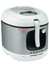 Moulinex Friteuse Mega instelbare thermostaat, controlelampje, friteuse met olie, am4800 friteuses wit