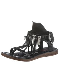 A.S.98 Sandalen RAMOS zomerschoen, sandaal met modieuze franjes dames sandaaltjes maat 36 zwart