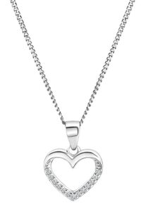 Firetti Ketting met hanger Sieraad cadeau zilver 925 halssieraad halsketting panzerketting hart dames kettingen zilver(kleur)