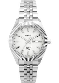 Timex Kwartshorloge Legacy Horloge, herenhorloge, dameshorloge, unisex, datum, lichtgevende wijzers dames quartz horloges zilver(kleur)