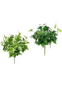 I.GE.A. Kunstplant Klimop Efeurank (2 stuks) kunstplanten multicolor