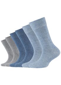 Camano Sokken CA-Soft met comfortband en gepolsterde teen-/hielzone (6 paar) kinderen sokken maat 27-30 blauw
