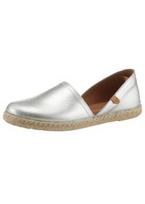 VERBENAS Espadrilles CARMEN NUCLEO METAL , slipper, zomerschoen, strandschoen in metallic look dames espadrilles maat 39 zilver(kleur)