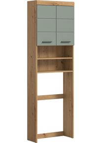 Inosign Kast voor wasmachine Siena, breedte 63 cm, voor wasmachine & droger, 2 deuren, MDF-front ombouwkasten groen