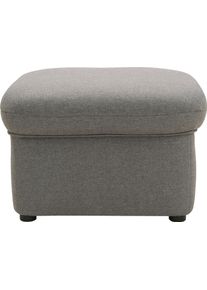 DOMO collection Hocker Faenza DOMO collectie voetenbank/poef, in zeer veel verschillende kleuren hockers maat Fijne structuurstof grijs