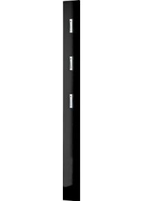 Germania Kapstokpaneel Colorado met 3 klap haken in zwart of aluminiumkleur, hoogte 170 cm kapstokken zwart