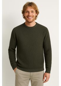 Only & Sons ONLY & SONS Gebreide trui ONSROLF RLX CREW NECK KNIT - OTL heren pullovers maat M groen