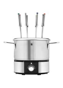 WMF Elektrische fonduepan LONO, met spatbeschermingsring, kleurgecodeerde fonduvorken vaatwasmachinebestendige onderdelen, led-ring, ook te gebruiken