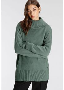 Tamaris Coltrui in nonchalante vorm met zijdelingse slitten dames coltruien maat 36/38 groen