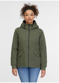 Ragwear Outdoorjack DOWEY WARM licht verwarmende tussenjas met hoge kraag en capuchon dames wandelen & outdoor maat L (40) groen