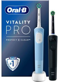 Oral-B Oral B Elektrische tandenborstel Vitality Pro set van 2 mondverzorging blauw