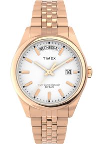 Timex Kwartshorloge Legacy Horloge, herenhorloge, dameshorloge, unisex, datum, lichtgevende wijzers dames quartz horloges goud(kleur)
