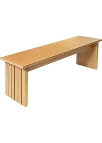 WOODMAN Bank Stripe in scandinavisch design, houtfineer van eiken, fsc-gecertificeerd beige, eetbanken, 150 cm