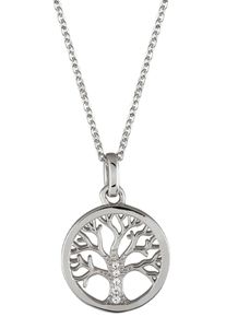 UNIKE JEWELLERY Ketting met hanger MEANINGFUL TREE OF LIFE LEBENSBAUM, UK.CL.1205.0034 dames kettingen maat - zilver(kleur)