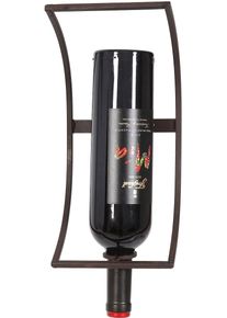 AMBIENTE HAUS Flessenhouder om op te hangen 29 cm (1 stuk) wijnrekken bruin