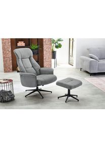 Jockenhöfer Jockenhöfer Gruppe Relaxfauteuil EVA met voetenbank, draai- en relaxfunctie, aangename zachte bekleding tv-fauteuils maat Microvezel grijs