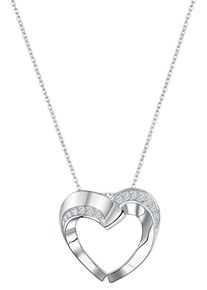 Firetti Ketting met hanger Sieraad cadeau zilver 925 halssieraad halsketting ankerketting hart dames kettingen zilver(kleur)