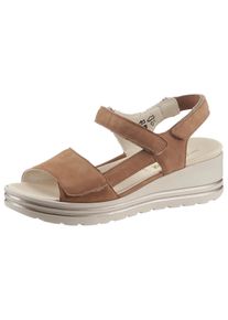 Waldläufer Waldläufer Sandalen H-MICHELLE zomerschoen, sandaal, sleehak, met luchtkamerszool, h-breedte dames sandaaltjes maat 7,5 (41) bruin