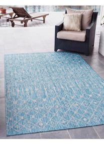 MyFlair Möbel & Accessoires Vloerkleed Outdoor Kruisen, MAGAZIJNOPRUIMING! Platweefsel, ruitmotief, geschikt voor binnen en buiten moderne