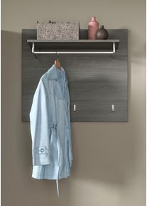 Inosign Kapstokpaneel Rumba, Breedte 80cm, 3 haken, 1 kledingstang, 1 legplank kapstokken grijs