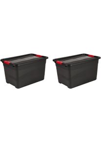 keeeper Transportcontainer Eckhart elk 52 liter, met deksel, grendelslot, extra stabiel (set, 2 stuks) accessoires zwart