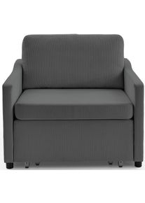 ATLANTIC HOME COLLECTION XXL-fauteuil Anella met cordbekleding, met slaapfunctie, vrij plaatsbaar grijs, slaapbanken, 93 cm