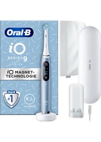 Oral-B Oral B Elektrische tandenborstel IO 9 Luxe Edition met magneet-technologie, 7 poetsmodi, kleurendisplay & reisetui voor de lader mondverzorging blauw